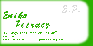 eniko petrucz business card